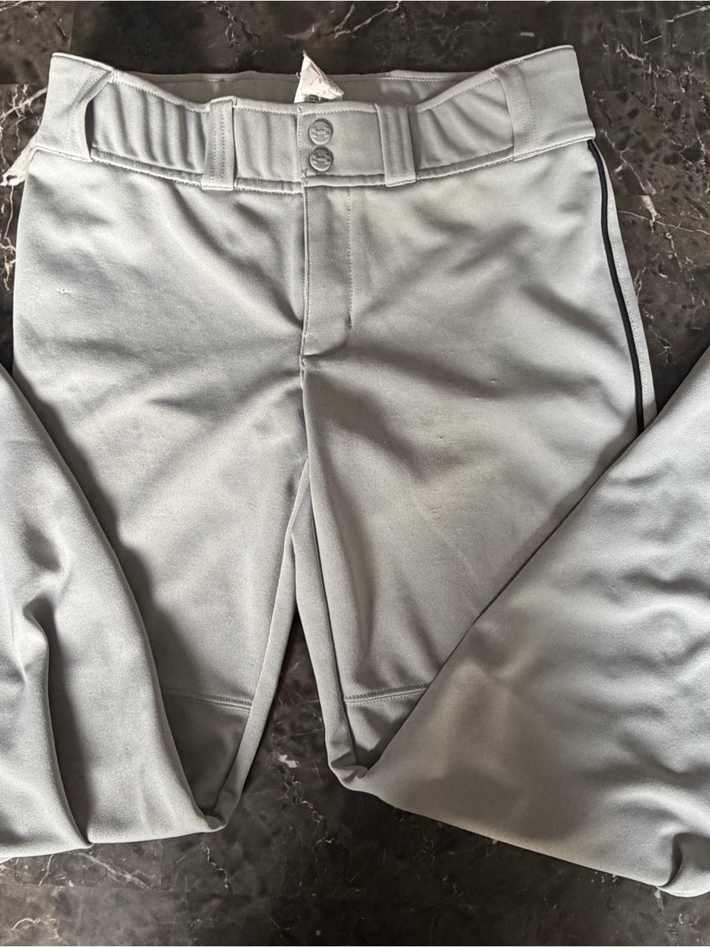 Under Armour Light Gray athletic baseball pants, youth large